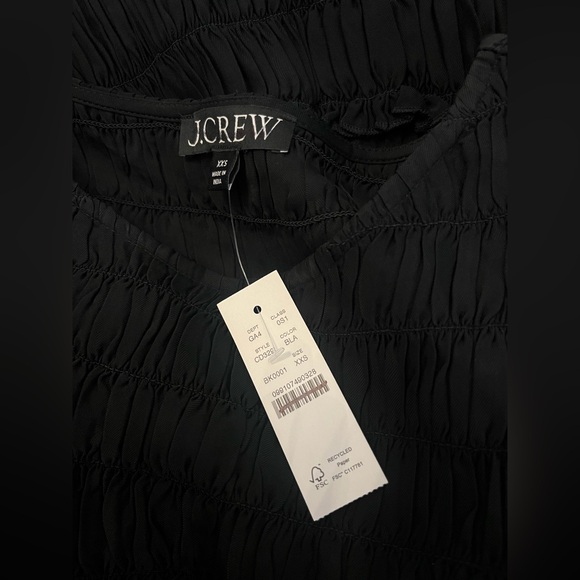 J.Crew Maude Smock Dress in drapey viscose twill black - Picture 11 of 11